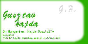 gusztav hajda business card